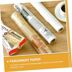 PRETYZOOM 1 Roll Baking Paper Oil Parchment Liner for Air Fryer Non-stick Baking Mats for Grilling Cooking and Desserts Silicone Oil Paper for Cookies and Bread