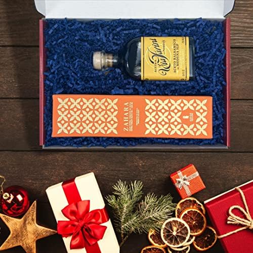 Brava Giulia Gift Box – Sicilian Cold Pressed Extra Virgin Olive Oil and Aged Balsamic Vinegar of Modena – Imported from Italy – 2 Bottle Set (8.45 fl oz Each)