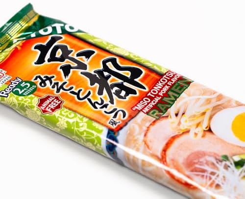 Kyoto Miso Tonkotsu Ramen by Itsuki – 6.4oz, 2 Servings, Japanese Non-Fried Noodles with Pork & Miso Broth