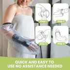Small Cast Covers for Shower Arm Adult, Waterproof Cast Protector Cover for Broken Arm Elbow, Reusable Cast Bag for Showering, Non Slip Transparent Protectors for Bandage Wounds Burns