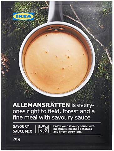 Ikea Sylt Lingon and ALLEMANSRATTEN Cream Sauce Bundle - Includes Ikea Sylt Lingon Lingonberry preserves, Super fruit (14.1 oz jar) and ALLEMANSRATTEN Cream Sauce Mix For Meatballs (28g - Pack of 3)