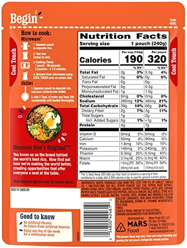 Ben’s Original Ready Rice Chili Garlic Flavored Rice, Easy Dinner Side, 8.5 oz Pouch (Pack of 12)