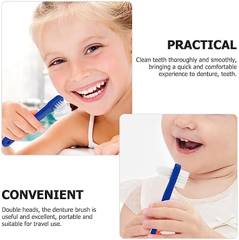 FOMIYES Ergonomic Toothbrush Double Heads Brush for Cleaning Travel Toothbrush