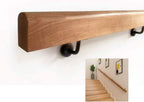 Natural Pine Stair Handrail Kit 1ft 20ft Non Slip Wall Mounted Handrails for Home Garden Corridors Lofts and Decks