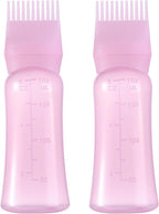 Root Comb Applicator Bottle 6 Ounce Hair Oil Applicator for Hair Dye, Hair Oiler Comb Bottle with Graduated Scale
