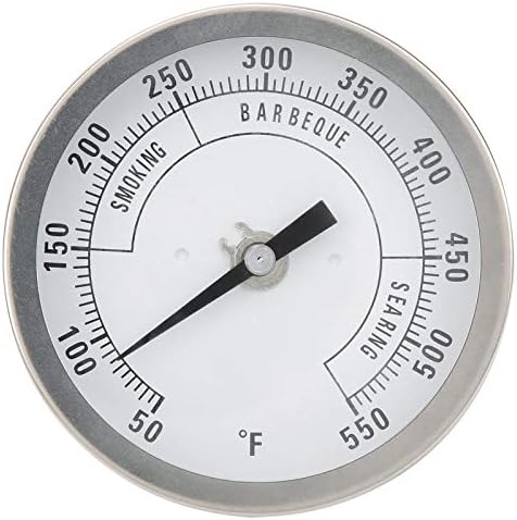 3in Adjustable NPT 1/2in Stainless Steel Pointer Thermometer for Barbecue Grill Oven 50-550℉ Smoker Temp Gauge Grill Thermometer Gauge Heat Indicator