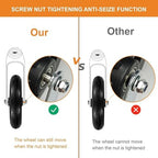 2Pcs 8 Inch Replacement Wheelchair Wheels for Walkers - Environmentally Friendly Rubber Material, Wear-Resistant PU Tires, Anti-Slip, and Durable ABS Wheel Hub (8IN Narrow 2Pcs)