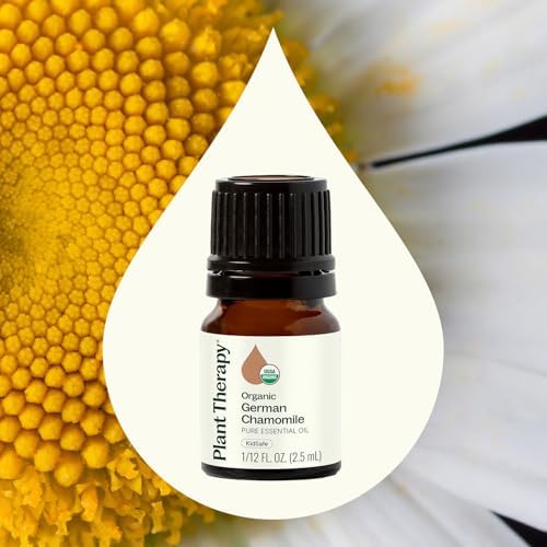 Plant Therapy Organic German Chamomile Essential Oil 2.5 mL (1/12 oz) 100% Pure, Undiluted, Therapeutic Grade