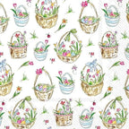 IHR Ideal Home Range Cocktail Napkins Disposable 3-Ply Paper Party Napkin Pack, 5" x 5", Easter Basket, 20-Count