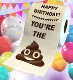 Happy Birthday Toilet Paper Gift - Happy Bday Party Funny Birthday Gift Joke Toilet Paper Prank, Novelty Unique Birthday Presents for Men, Women, Family, Friends - 500 Sheets