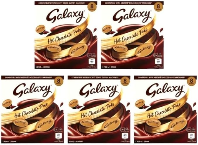 Galaxy Hot Chocolate Dolce Gusto Compatible Pods (Pack of 5, Total 40 Pods, 40 Servings)
