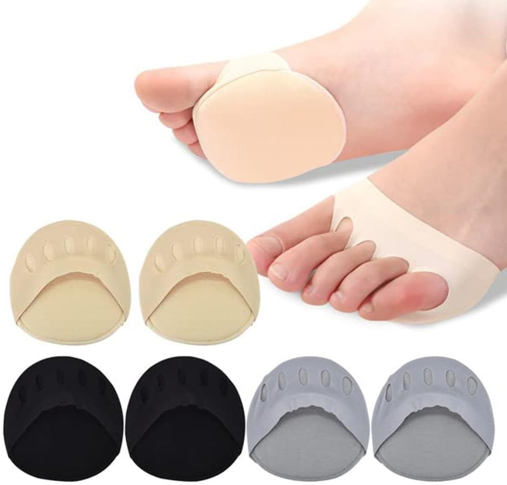 3 Pairs Honeycomb Fabric Forefoot Pads Invisible High Heels Forefoot Cushion Pads, Reusable Foot Pads for Women Prevention Pain Relieving Foot Fatigue