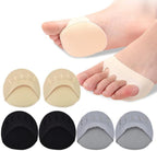 3 Pairs Honeycomb Fabric Forefoot Pads Invisible High Heels Forefoot Cushion Pads, Reusable Foot Pads for Women Prevention Pain Relieving Foot Fatigue