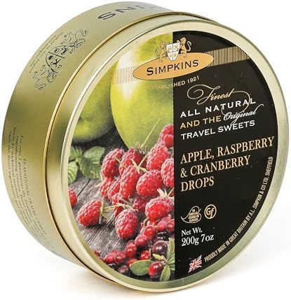 Simpkins Apple, Raspberry & Cranberry Travel Sweets, 1er Pack (1 x 200 g)