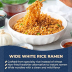 Lotus Foods Wide White Rice Ramen Noodles - Gluten Free & Organic Wide Rice Noodles for Soup Broth & Stir Fry, Wavy Asian Dried Rice Noodles, Vegan Friendly - 10 oz 4 Pack (Pack of 6)