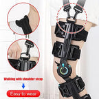 KEhtu Hinged ROM Knee Guard, Orthopedic Patella Support Orthotic with Anti-Slip Straps and Air Bag, 0-120 Degree Adjustable Hinged Knee Guard Leg Guard for Speedy Injury Repair Recovery