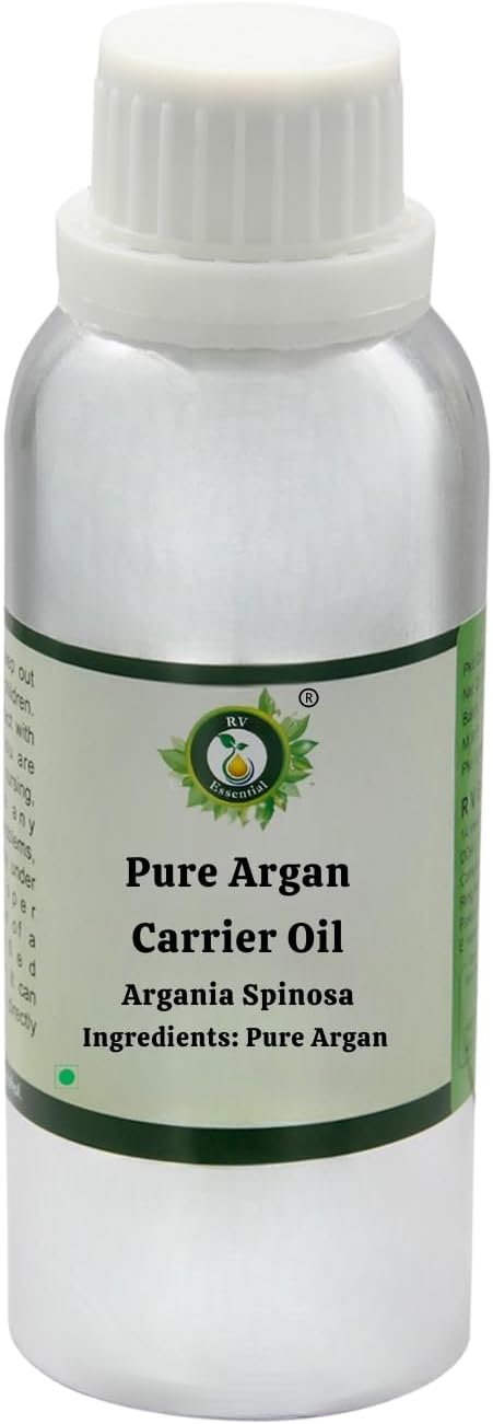 R V Essential Pure Argan Carrier Oil 1250ml (42oz)- Argania Spinosa (100% Pure and Natural Cold Pressed)