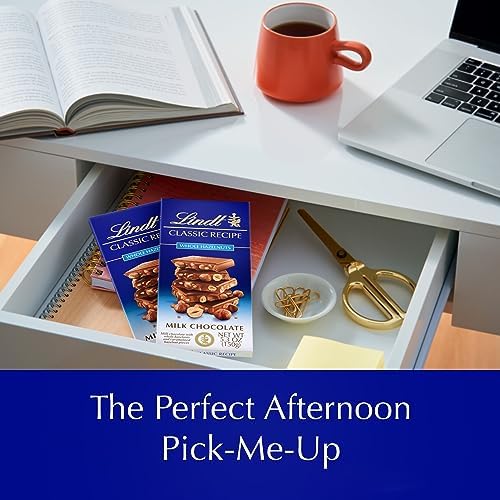 Lindt CLASSIC RECIPE Whole Hazelnut Milk Chocolate Candy Bar, Milk Chocolate Candy, 5.3 oz.
