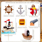 Pirate Birthday Cake Decoration Pirate Birthday Party Supplies Treasure Chest Cake Decoration Pirate Cupcake Picks Pirate Ship Cake Decoration Treasure Hunt Cake Decor