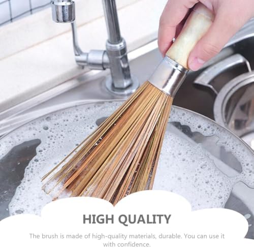 4pcs Long Handle Kitchen Brushes, Multipurpose Dish and Pan Cleaning Brushes for Household Use, Decontamination Kitchen Scrub Tools with Sturdy Bristles Random Color