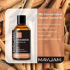 Cinnamon Essential Oil 30ml/1.01fl.oz, MAYJAM Premium Cinnamon Oils with Glass Dropper, Perfect for Diffusers Home Office Use
