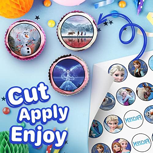 30 x Edible Cupcake Toppers – Winter Princess Inspired Collection of Edible Cake Decorations | Uncut Edible on Wafer Sheet