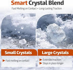Made in USA – Pure Sodium Chloride Halite Rock Salt Ice & Snow Melt – 50 lb Bag – Melts to 5°F – Fast Acting, Easy Application for Driveways, Sidewalks & Parking Lot