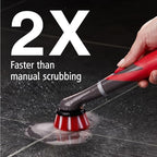 Rubbermaid Reveal Power Scrubber 5-Piece Kit, Cordless Electric Battery Powered Spin Scrub Brush, Water Resistant, for Home/Kitchen/Bathroom/Grout/Tile/Shower/Tub