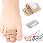 Hammer Toe Straightener & Toe Brace Wrap for Women and Men, Toe Splint for Straightening and Alignment, Hammer Toe Support, 6Pack (Beige)