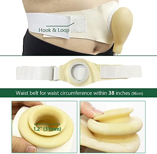 Bladder Ostomy Belt Urine Drainage Bag Kit with Tube - 500 ml & 1000 ml Bags for Day & Night Use, Waist Support Collector for Ileostomy, Colostomy, Cystectomy Patients