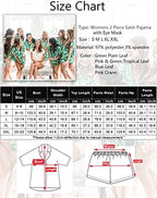 Rubehoow Women's Silk Satin Pajamas Set Button Up Short Sleeve Sleep Shirt and Elastic Wasit Shorts Pjs Set