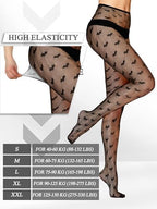 Ramede 6 Pairs Women Fishnet Thigh High Stockings Waist Tights Bow Patterned lace Fishnet Leggings Pantyhose for Halloween