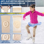 Shappy 2 Pair Figure Ice Skating Knee Pads Gel Dance Knee Pads Cushion and Support Breathable Material for Dancing Skating Women Girl Men