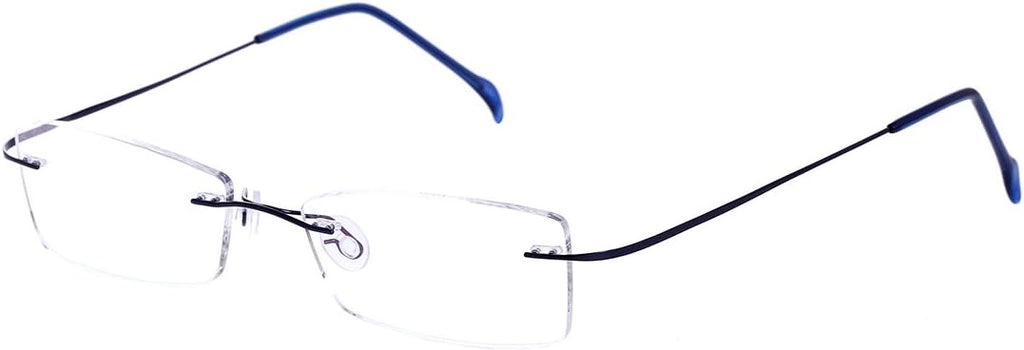 Titanium Frame Rimless Reading Glasses in 24 Strengths and 5 Colors