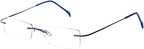 Titanium Frame Rimless Reading Glasses in 24 Strengths and 5 Colors