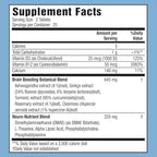 Applied Nutrition Healthy Brain All-Day Focus - 50 Tablets, Pack of 2 - Powerful 3-in-1 Brain Booster with Turmeric Extract - 50 Total Servings