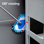 Triangle Cleaning Mop Multifunctional 180 Degree Rotating Microfiber Strong Water Absorption Household Used to Clean Roofs Walls Restroom Cars Corners Bathroom,1 x mop and 2 x Replacement Cloth Head