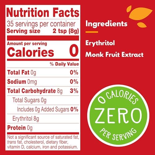 Truvia Calorie-Free Sweetener from the Monk Fruit Spoonable, 9.8 oz Monkfruit Jar