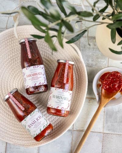 Zia Pia Basilico Tomato Sauce - 15.1 Ounce | Authentic Italian Pasta Sauce | Small Batch | Made in Italy |