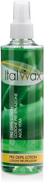 Italwax Pre Wax Care Lotion - 250ml / 8.45fl.oz - Prepare the skin for waxing hair removal - Aloe Vera - Suitable for all skin types