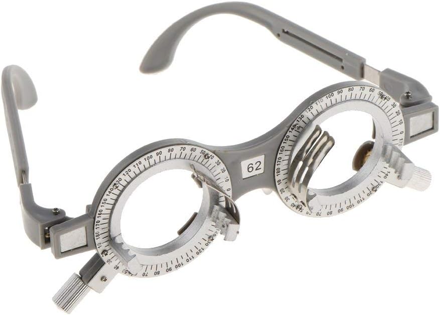 Universal Adjustable Optical Trial Lens Frame Eyeglasses Optometry Optician Optic 52mm 54mm 56mm 58mm 60mm 62mm 64mm 66mm 68mm 70mm - Gray, 62mm 62mm