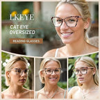 Oversized Reading Glasses Women Cat Eye Photochromic Computer Reader Stylish Ladies Designer Fashion Big Unbreakable Eyewear