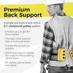 BaxMAX Adjustable Back Brace with 5-to-1 Compression Pulley System for Lumbar Support & Back Pain - Immediate Relief from Sciatica, Scoliosis, Bulging/Herniated Disc - Lightweight/Breathable, Medium
