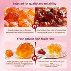7.76oz Natural Wild Peach Gum Edible Peach Blossom Tears Tao Jiao,220g for Dessert, Drink, Soup, Tea, Health and Beauty Leisure Dessert Premium Freeze-Dried Fruits