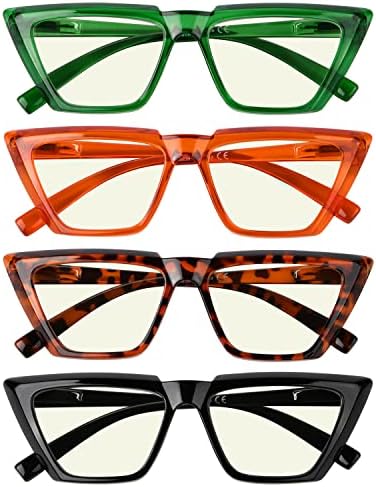 Eyekepper 4-pack Reading Glasses Blue Light Blocking Women Cat Eye Readers