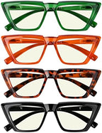 Eyekepper 4-pack Reading Glasses Blue Light Blocking Women Cat Eye Readers