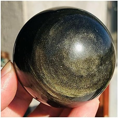 Health & Household Obsidian Sphere Obsidian Quartz Ball Rare Natural Gold Sheen Eyes Obsidian Polished Crystal Sphere Ball Decoration Specimen