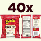 Frito Lay Baked Cheetos Crunchy Flamin' Hot, 0.87 Ounce Pack of 40