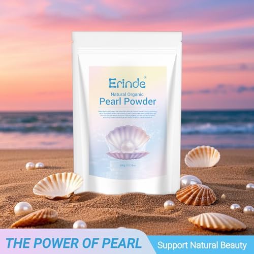 Erinde Freshwater Pearl Powder Organic, 300g 100% Natural DIY Skincare Pearl Powder for Face Mask, Cream & Lotion, Cosmetic Grade, Deep Cleansing, Anti-Aging Antioxidant Facial Mask, 10.58 OZ