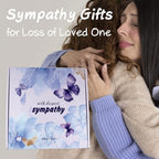 Sympathy Gift Basket for Women with Blanket – Miscarriage, Bereavement & Grief Gifts for Loss of Mother, Father, Husband or Loved One